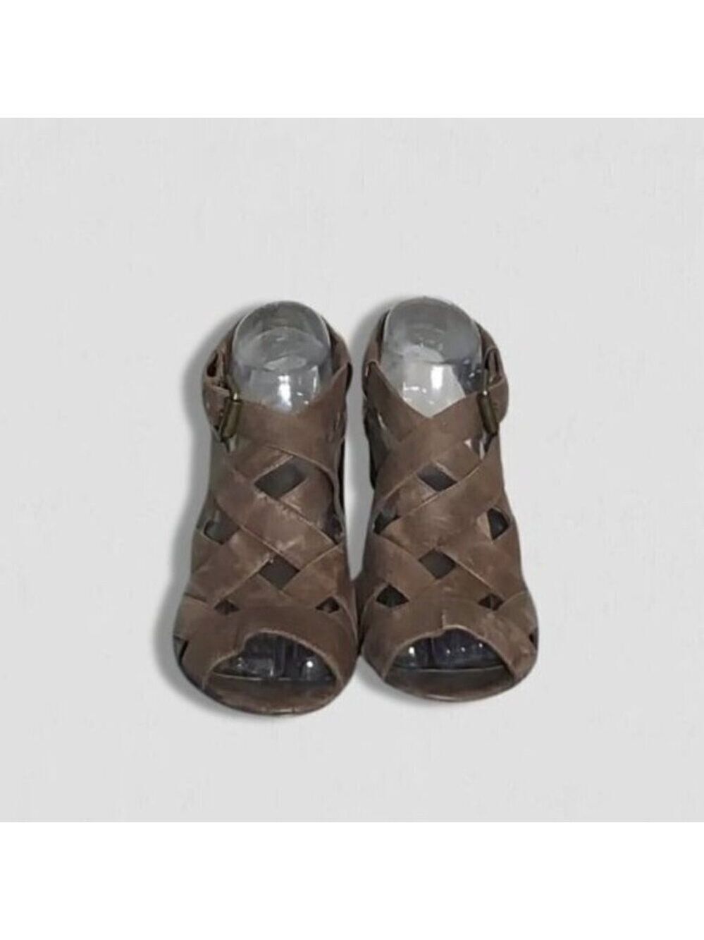 Nine West Gladiator Sandals Brown Leather Size 7M